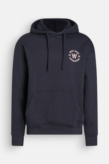 WOOD WOOD Hoodie nachtblau