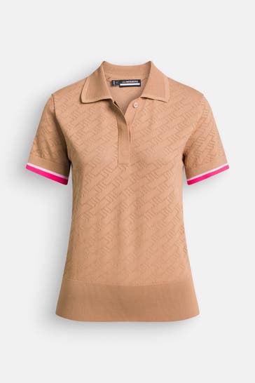 J.LINDEBERG SPORTSWEAR Strick-Polo 'Lomi' camel