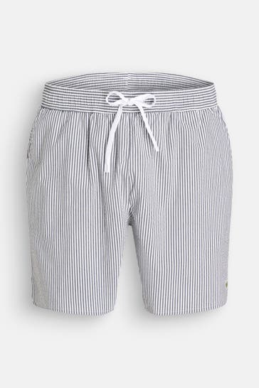 LACOSTE Badeshorts gestreift