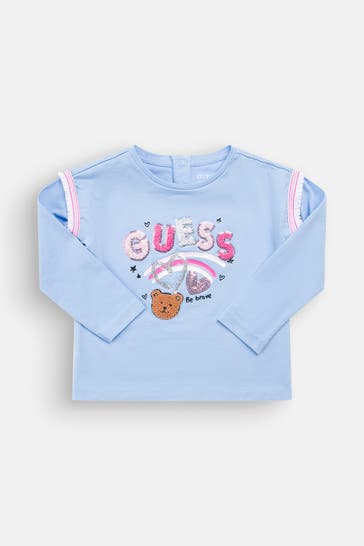 GUESS Longsleeve hellblau