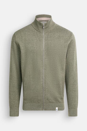 COLOURS & SONS Strickjacke oliv