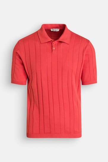 WOOL & CO Polo-Shirt terracotta