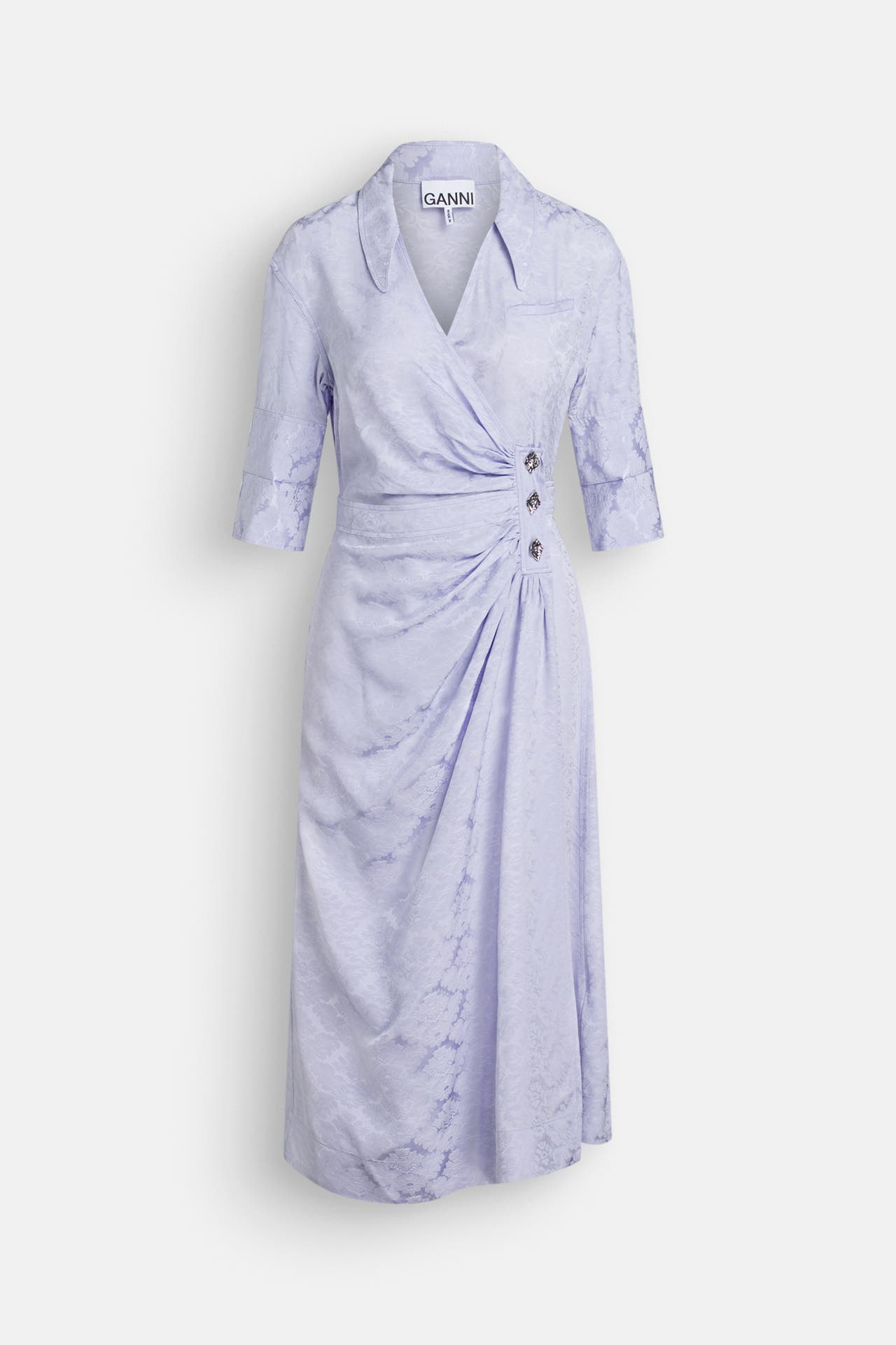 GANNI Wickelkleid flieder, Bild 1