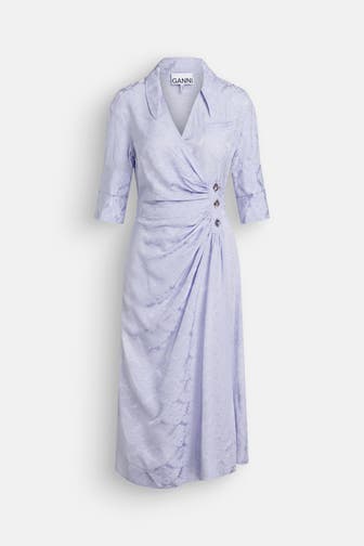 GANNI Wickelkleid flieder