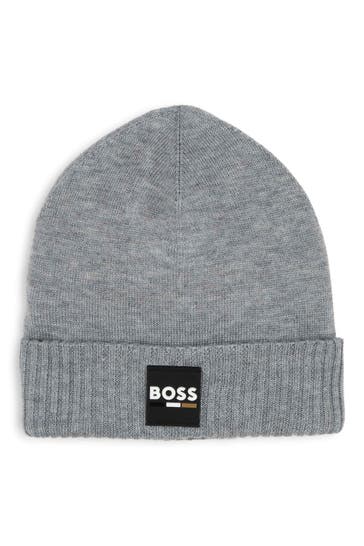 BOSS Mütze hellgrau