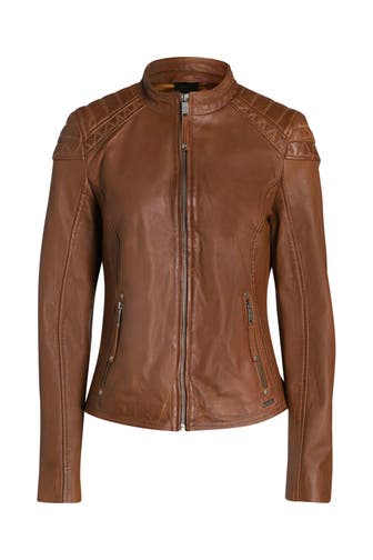 MAZE Lederjacke 'Water' braun