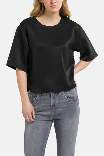 MARC O'POLO DENIM Blusenshirt schwarz