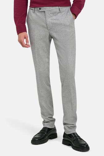 HACKETT Schurwollmix-Hose hellgrau