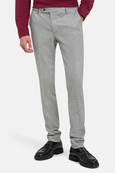 HACKETT - Schurwollmix-Hose hellgrau