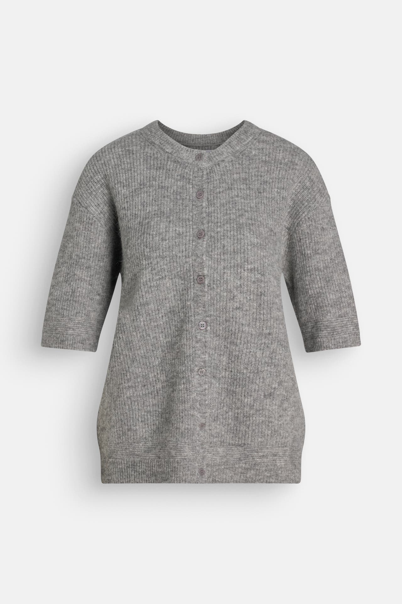 SAMSØE & SAMSØE Strickshirt 'Saanoura' hellgrau meliert, Bild 1