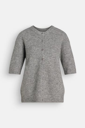 SAMSØE & SAMSØE Strickshirt 'Saanoura' hellgrau meliert