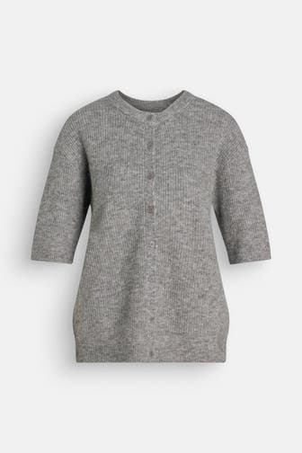 SAMSØE & SAMSØE Strickshirt 'Saanoura' hellgrau meliert