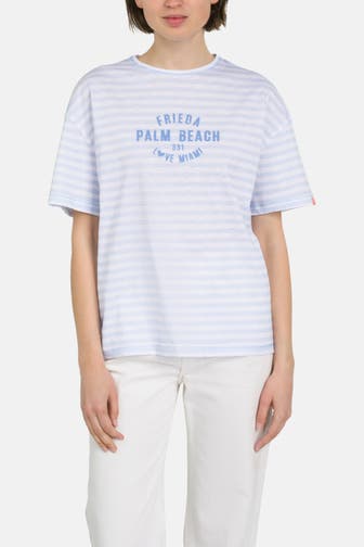 FRIEDA & FREDDIES NY T-Shirt hellblau gestreift