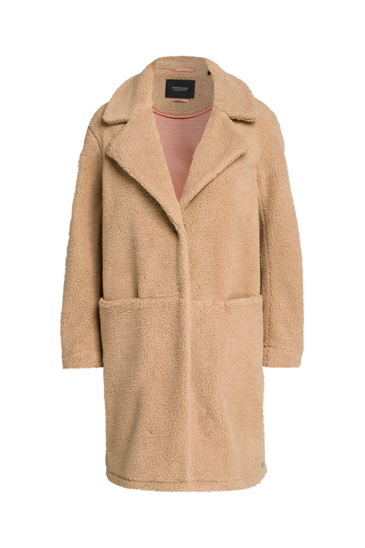 teddy jacke beige damen