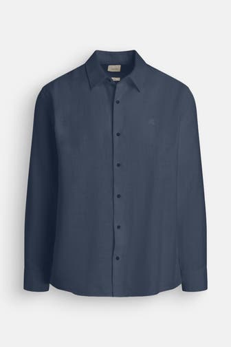 CK JEANS Leinenmix-Hemd graublau