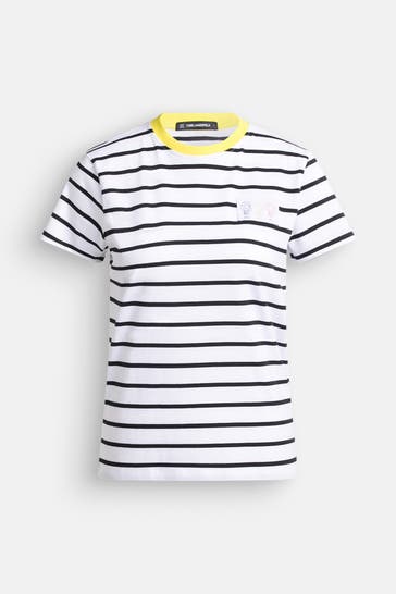 KARL LAGERFELD T-Shirt 'Ikon Trio' gestreift