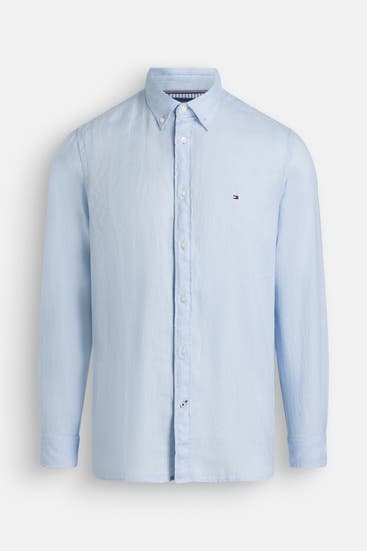 TOMMY HILFIGER - Casual-Hemd 'Solid' hellblau