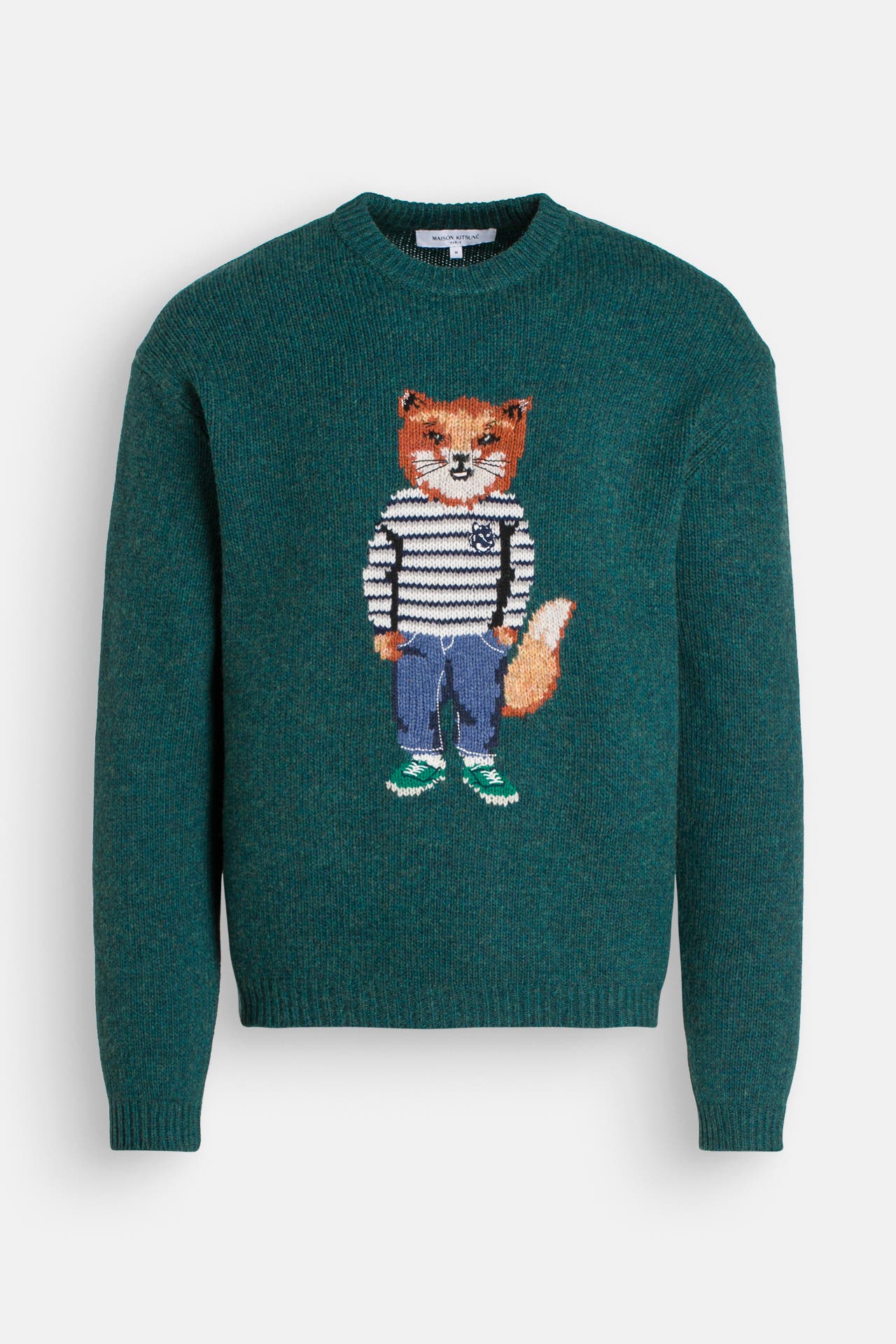 MAISON KITSUNÉ Wollmix-Pullover dunkelgrün, Bild 1