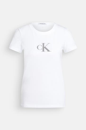 CK JEANS T-Shirt weiß