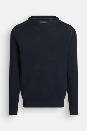 MARC O'POLO Strickpullover schwarzblau