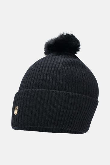 TOMMY HILFIGER Wollmütze schwarz