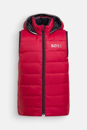BOSS Wende-Daunenweste zweifarbig