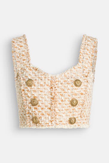 BALMAIN Top zweifarbig