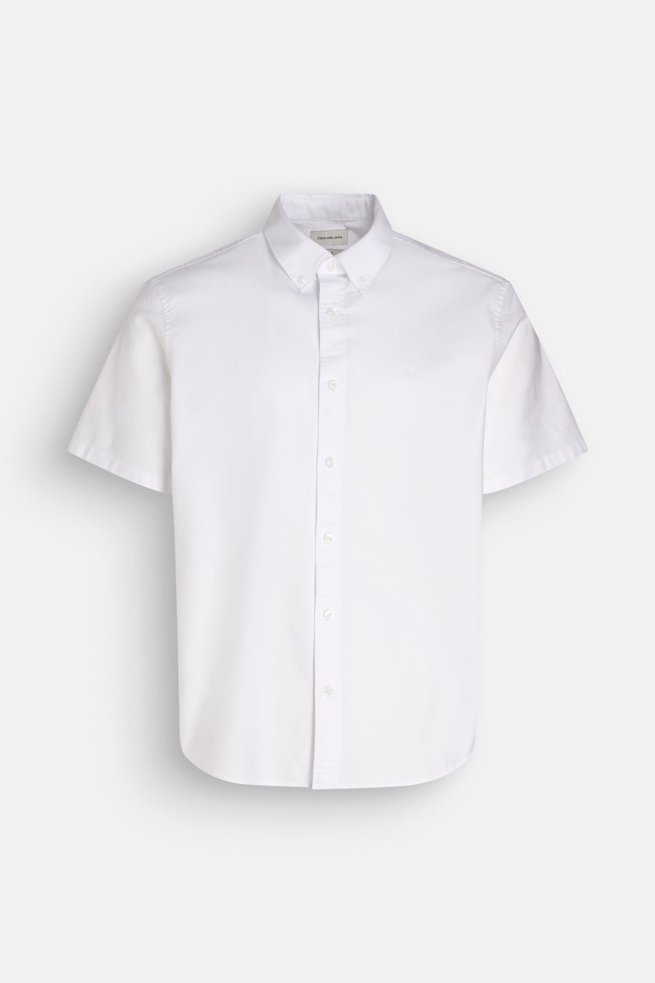CALVIN KLEIN Kurzarmhemd 'Solid Oxford' Classic Fit weiß, Bild 1