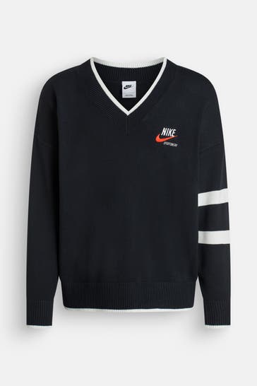 NIKE Strickpullover schwarz