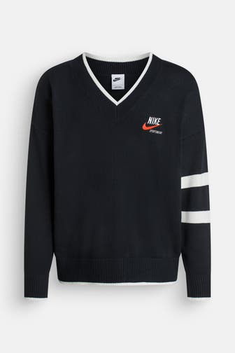 NIKE Strickpullover schwarz