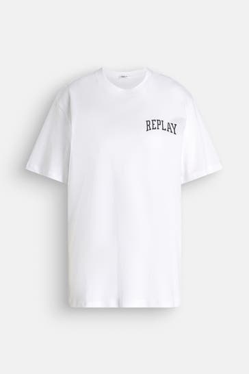 REPLAY T-Shirt weiß