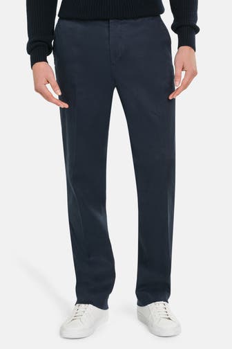 J.LINDEBERG Leinenmix-Chino dunkelblau