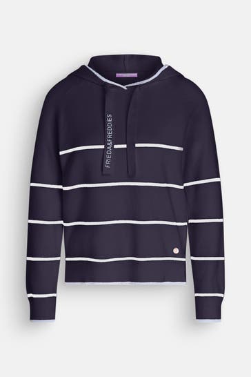 FRIEDA & FREDDIES NY Strick-Hoodie gestreift