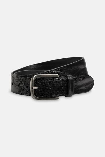 B.BELT Leder-Gürtel 'Ray' schwarz