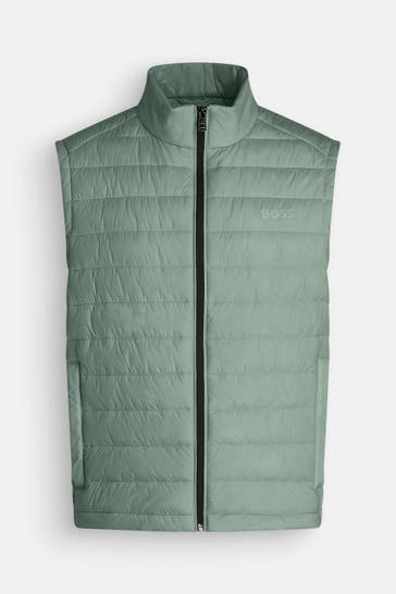 BOSS Steppweste 'Calano' pastellgrün