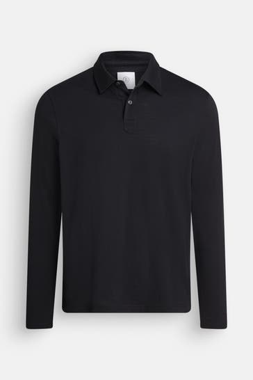 BOGNER Polo-Langarmshirt 'Lennon' schwarz