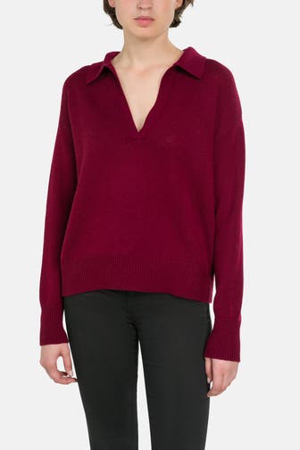 0039 ITALY Strickpullover 'Iris' weinrot