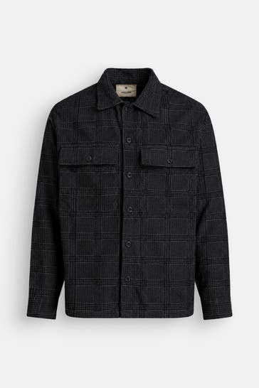 JACK & JONES Cord-Overshirt kariert