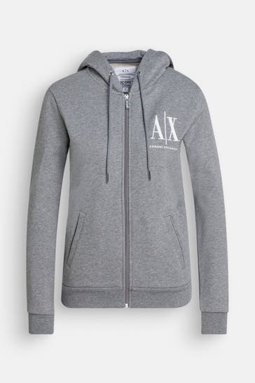 ARMANI EXCHANGE Sweatjacke grau