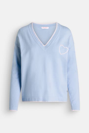 FRIEDA & FREDDIES NY Strickpullover hellblau