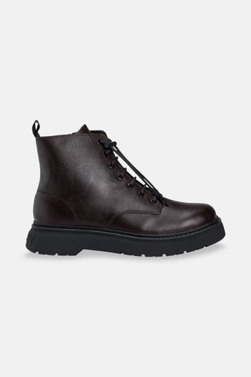 JOOP! Leder-Boots 'Estate Zinon' dunkelbraun