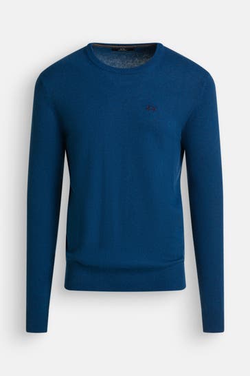 LA MARTINA Wollmix-Pullover azurblau