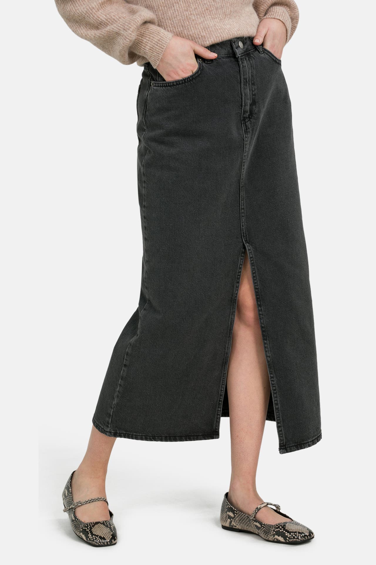 NEO NOIR Jeansrock schwarz, Bild 1
