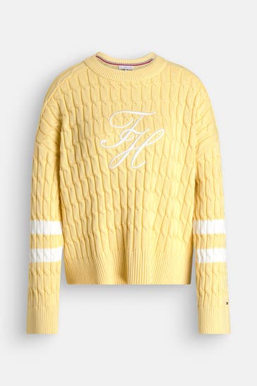 TOMMY HILFIGER Strickpullover gelb