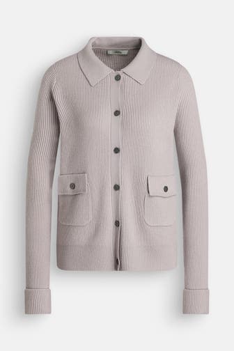 0039 ITALY Kaschmir-Cardigan 'Austin' hellgrau