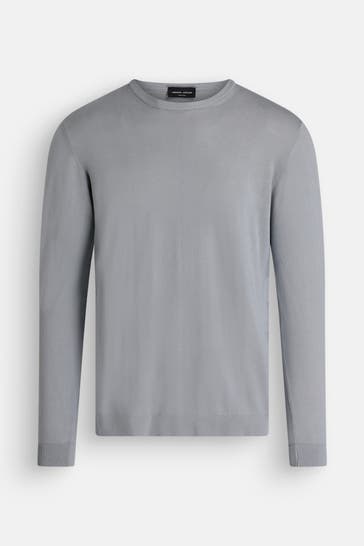 ROBERTO COLLINA Strickpullover grau