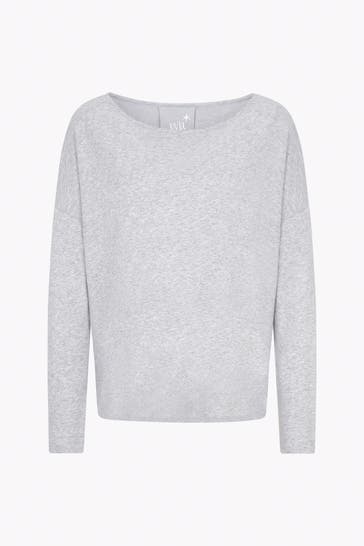 JUVIA Strickpullover hellgrau