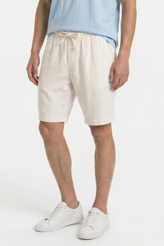 TOMMY HILFIGER Leinenmix-Shorts ecru