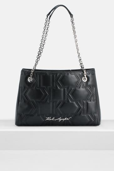 KARL BY KARL LAGERFELD Schultertasche 'Kurl' schwarz