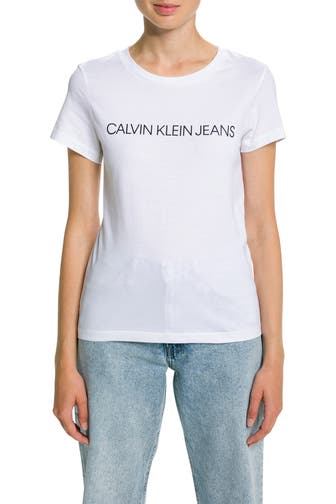 CK JEANS T-Shirt weiß